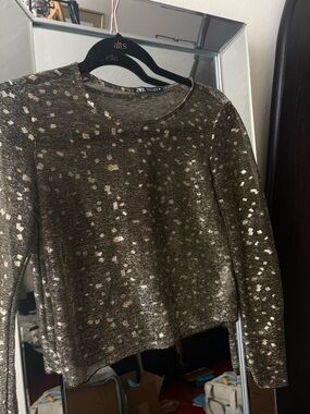 Zara Shimmery Gold Top